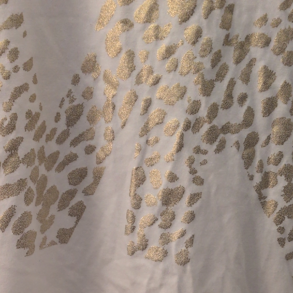 Michael Kors White and Gold Logo Tee - Picture 5 of 7